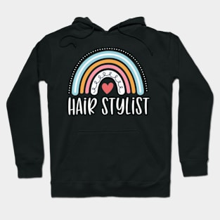 Hair Stylist For Women Hairstylist Rainbow Hoodie